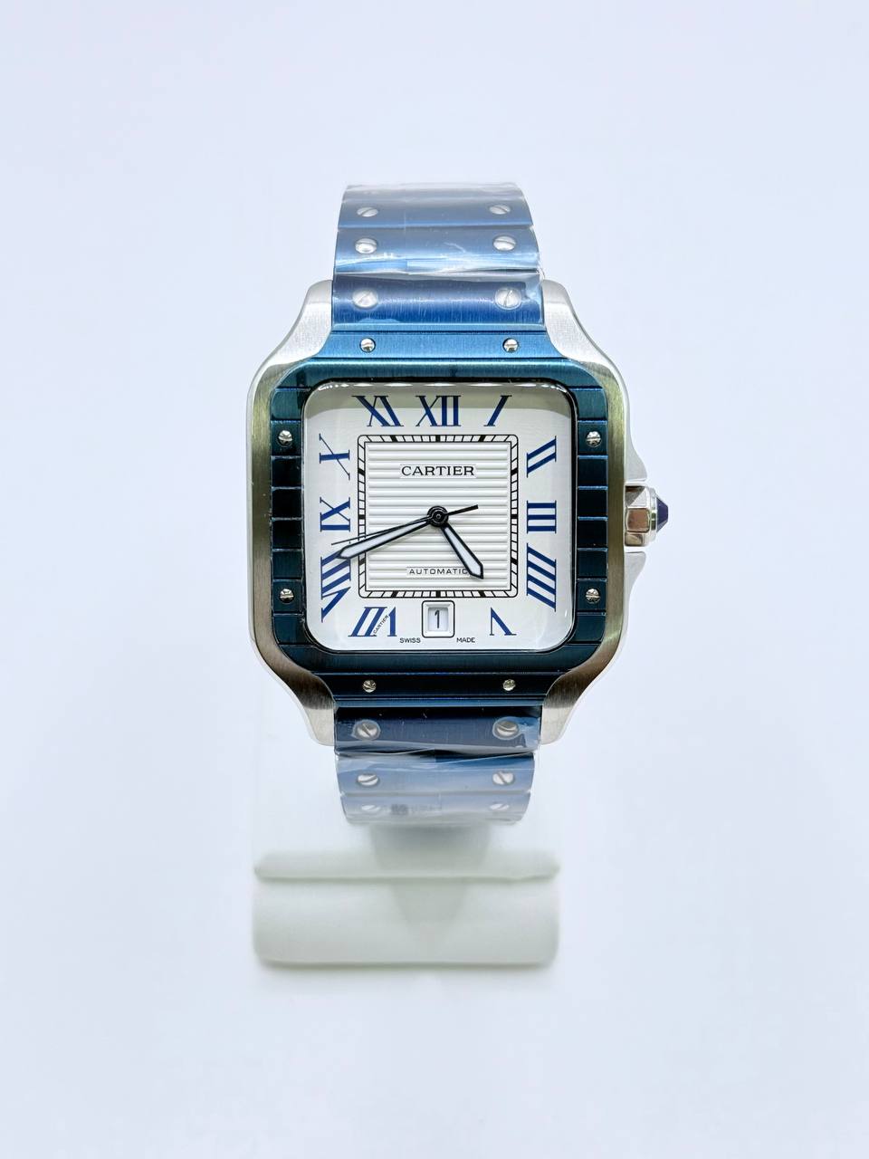 까르띠에 산토스 러버밴드 40mm 퀵스워치 (국내공장 AS가능)