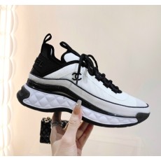 샤넬 믹스드 파이버 스니커즈 패브릭 스웨이드 카프스킨 & 화이트 (국내당일배송)