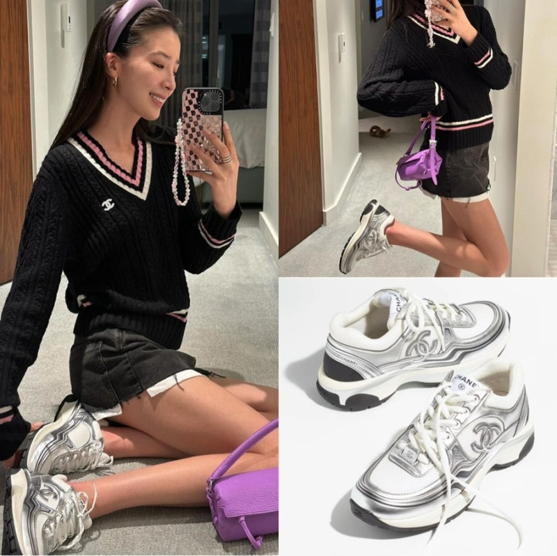 샤넬 패브릭 라미네이티드 & 화이트 실버 (국내당일배송)