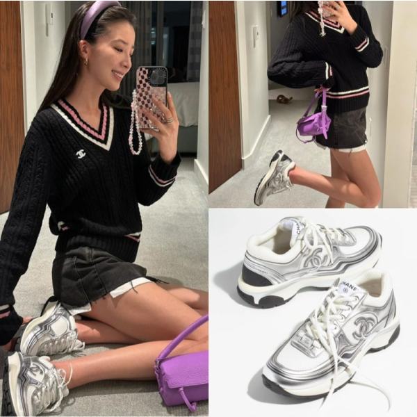 샤넬 패브릭 라미네이티드 & 화이트 실버 (국내당일배송)-레플리카 사이트 쇼핑몰