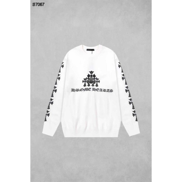 크롬하츠 트리플 크로스 자카드 니트 풀오버 - 2 Color-레플리카 사이트 쇼핑몰