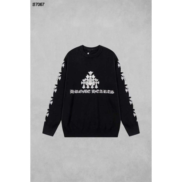 크롬하츠 트리플 크로스 자카드 니트 풀오버 - 2 Color-레플리카 사이트 쇼핑몰