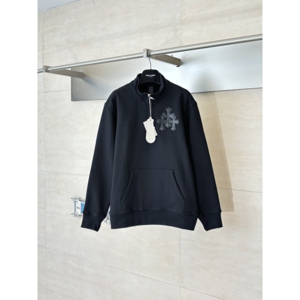 크롬하츠 세메터리 크로스 쿼터 지퍼 스웨트셔츠 맨투맨-레플리카 사이트 쇼핑몰