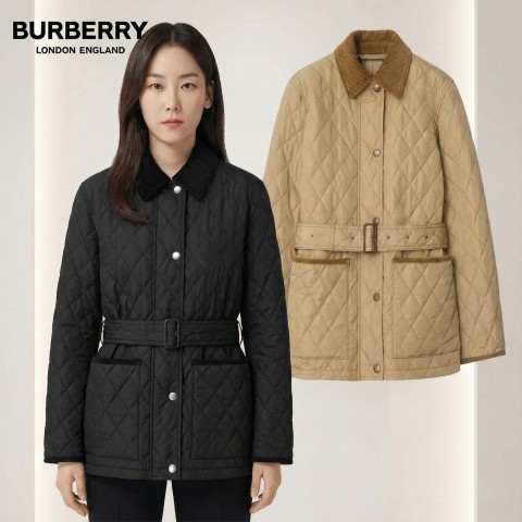 버버리 퀄팅 나일론 벨트 자켓 (2color)