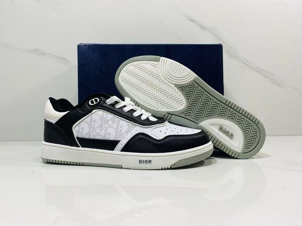 디올 B27 로우탑 스니커즈 스무스 카프스킨 데님 디올 오블리크 갤럭시 레더 블랙 화이트 (국내당일배송)
