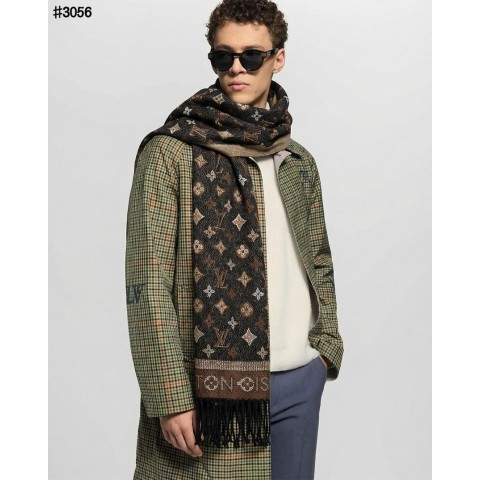 루이비통 올 어바웃 모노그램 울 자카드 태슬 숄 머플러