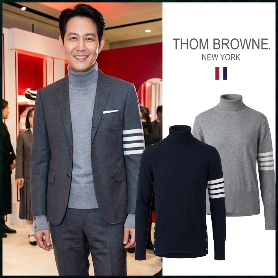 톰브라운 4BAR 캐시미어 니트 터틀넥 - 2 Color