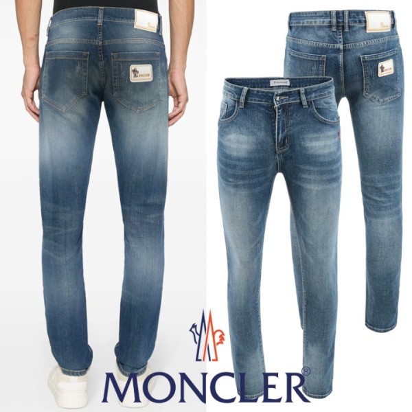 몽클레어 화이트 노블스틸 패치 워싱 슬림진-레플리카 사이트 쇼핑몰