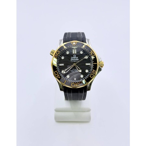 오메가 씨마스터 다이버 300M 옐로우 골드 및 러버 스트랩 (국내공장 AS가능)
