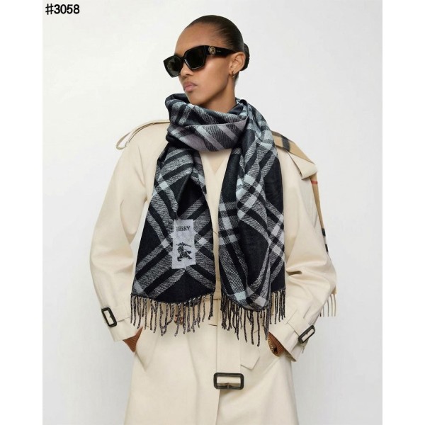 버버리 EKD 노바 체크 울 자카드 태슬 숄 머플러 - 2 Color-레플리카 사이트 쇼핑몰