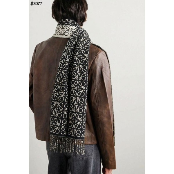 로에베 아나그램 클래식 울 자카드 태슬 숄 머플러 - 2 Color-레플리카 사이트 쇼핑몰