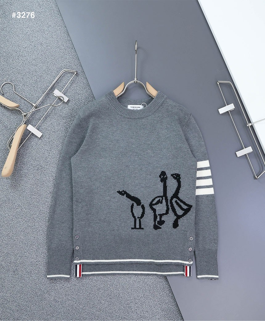 톰브라운 인타르시아 기스 4바 라운드 스웨터 니트