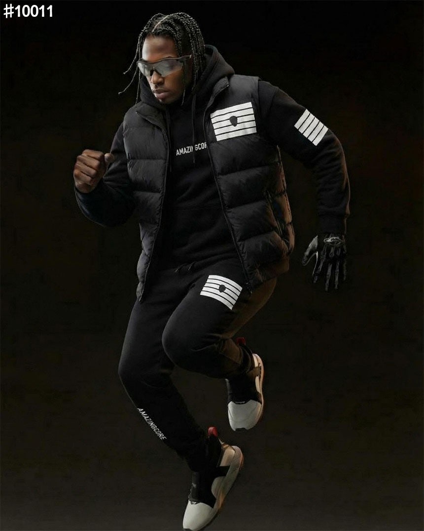 어메이징크리 알렉스 다운 베스트 & 알렉스 융기모 저지 후디 & 알렉스 융기모 조거 팬츠 3PCS 세트