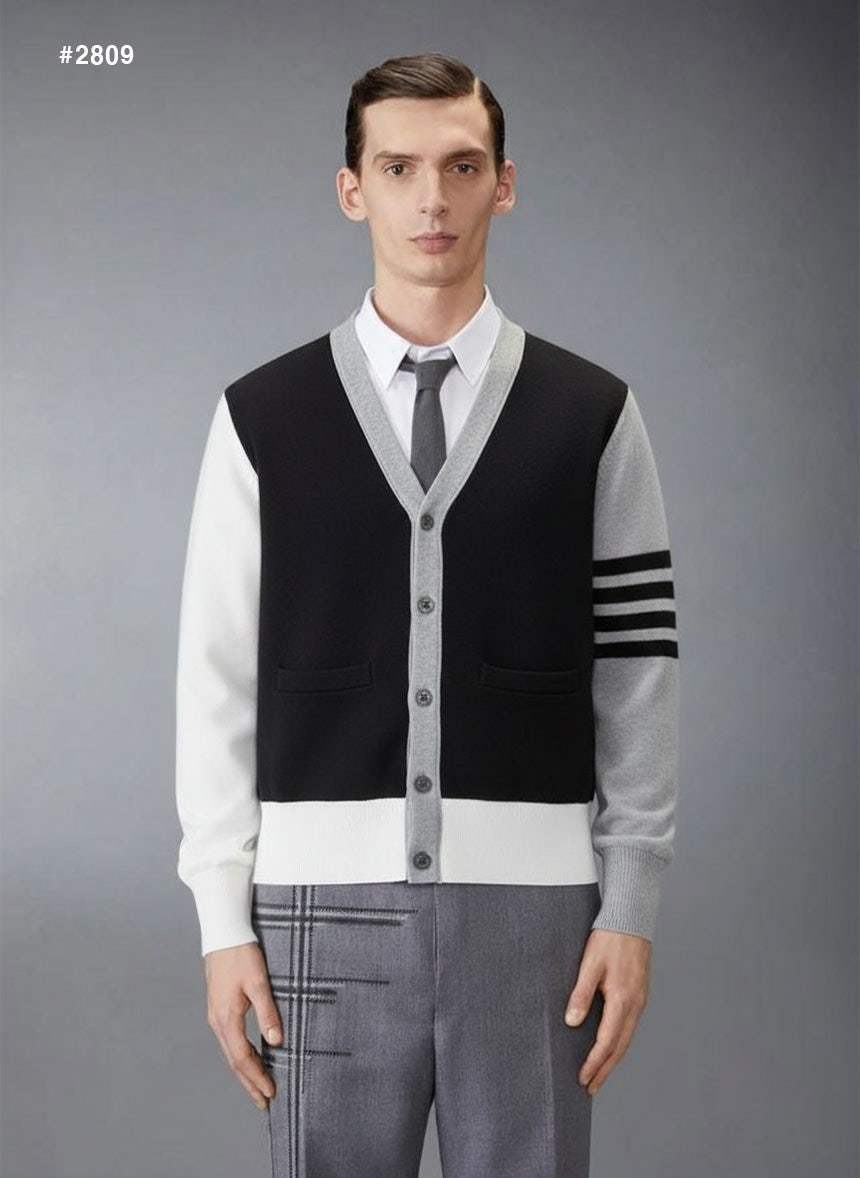 톰브라운 셔틀랜드 4바 브이넥 가디건