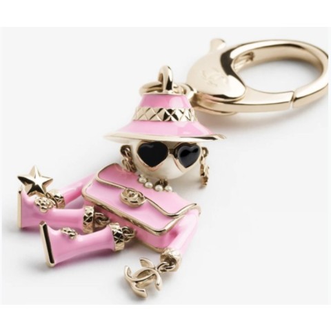 샤넬 백참 열쇠고리 로봇 키링 메탈 레진 글래스 펄 키링 & 플라워 키링