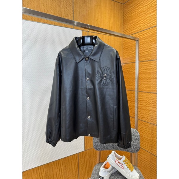 크롬하츠 크로스 레더 셔츠 자켓-레플리카 사이트 쇼핑몰