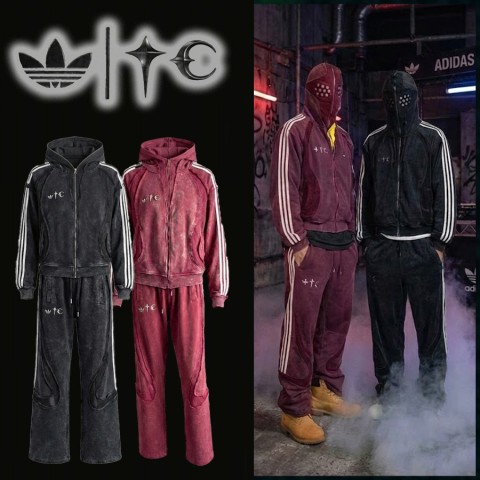 아디다스 x 떠그 클럽 팀가이스트 스웨트 후드집업 & 스웨트 팬츠 세트 - 2 Color