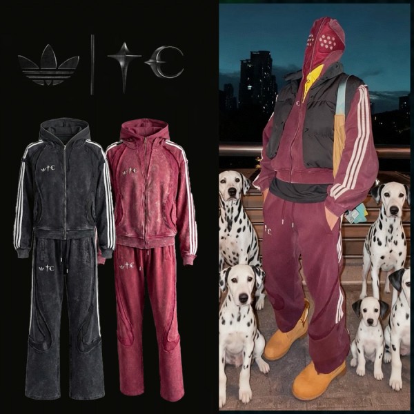 아디다스 x 떠그 클럽 팀가이스트 스웨트 후드집업 & 스웨트 팬츠 세트 - 2 Color-레플리카 사이트 쇼핑몰