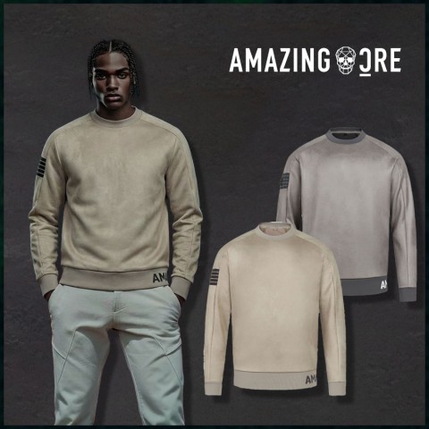 어메이징크리 고스트 스모트 스웨이드 하이브 저지 스웨트 셔츠 - 2 Color