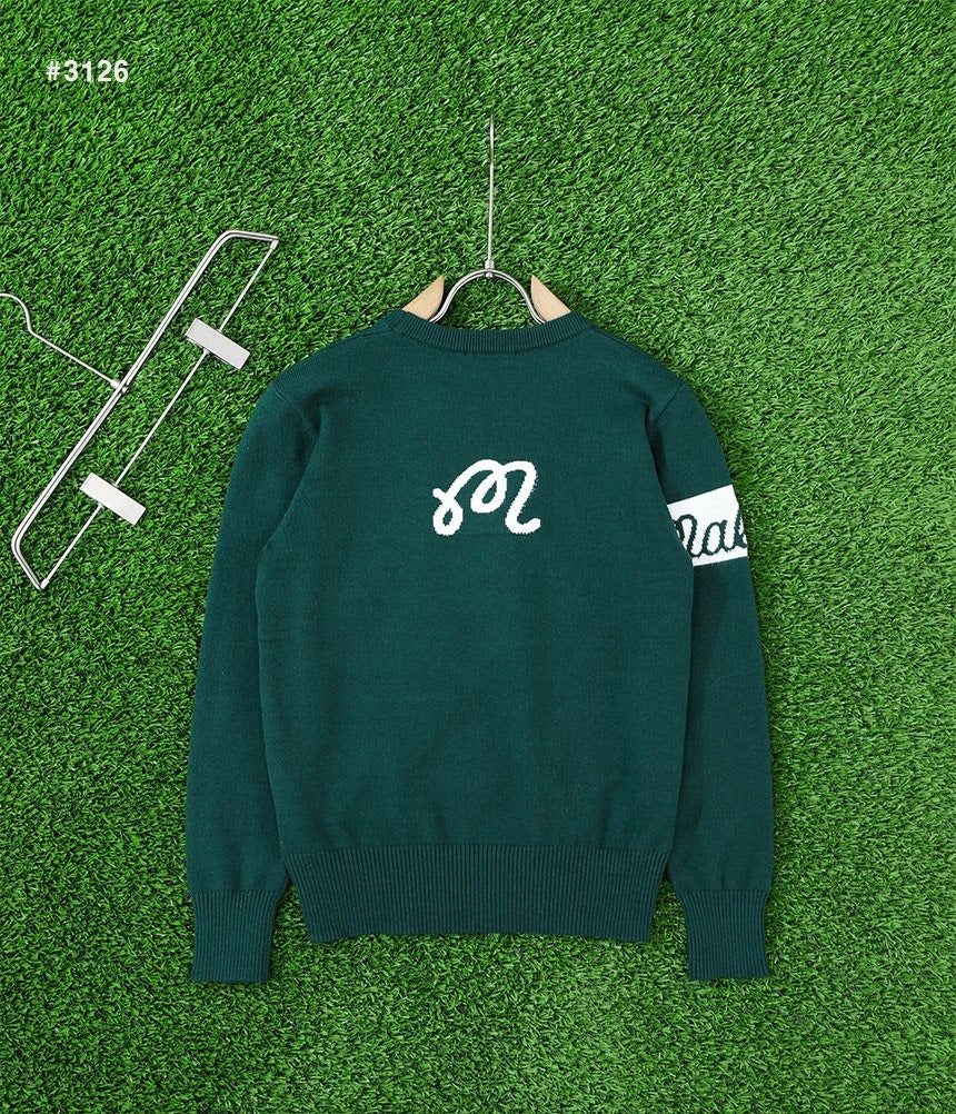 말본 데니 버킷 베이직 라운드 스웨터 - 2 Color