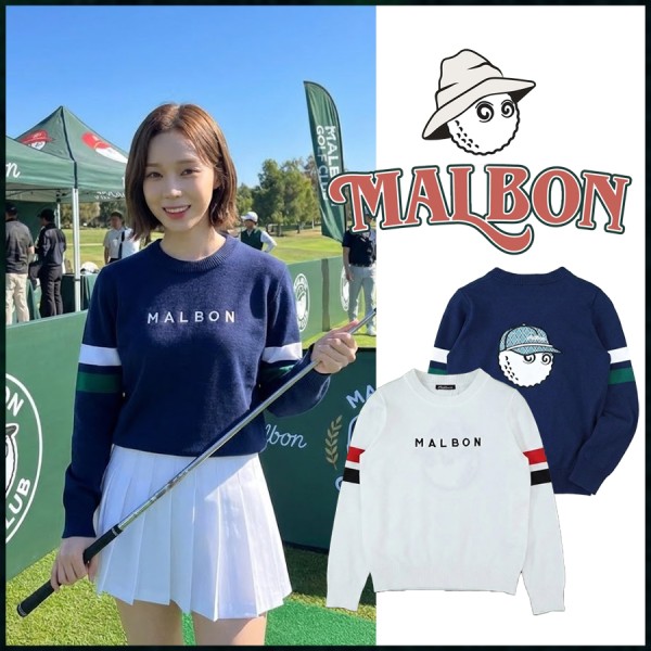 말본 여성 베이직 버킷 데니 라운드 스웨터 니트 - 2 Color-레플리카 사이트 쇼핑몰