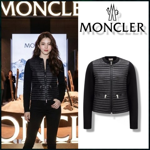 몽클레어 여성 트리콧 다운 믹스 자켓