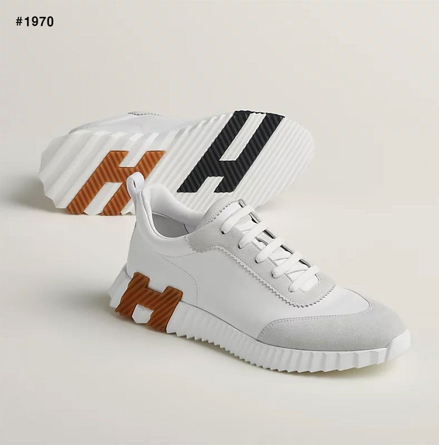 에르메스 바운싱 벨루어 레더 블랑 스니커즈