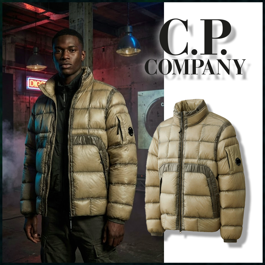 씨피컴퍼니 디디쉘 렌즈패치 후드 패딩 자켓