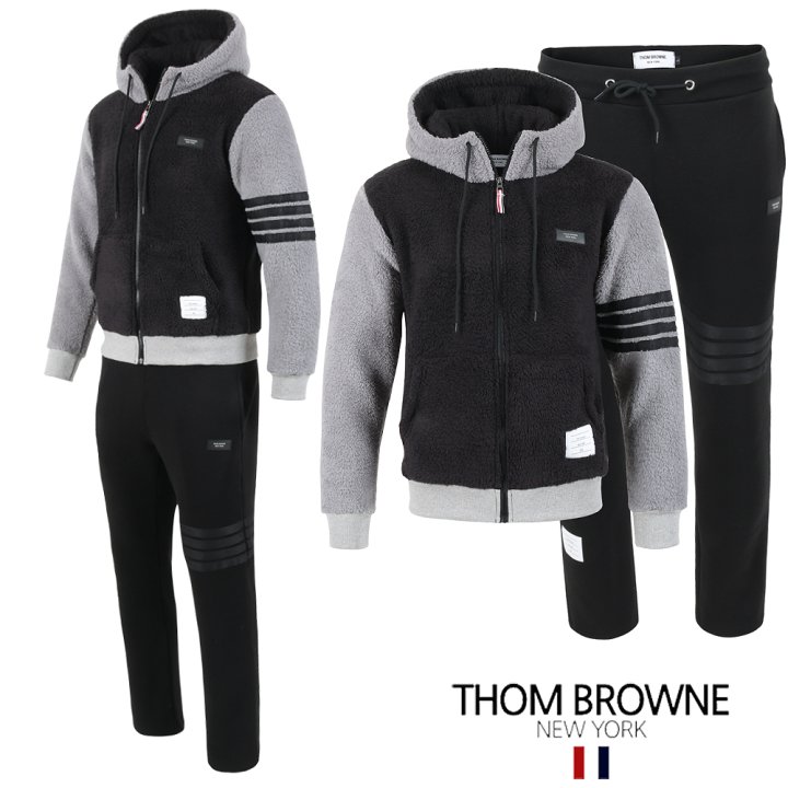 톰브라운 블랙 4바 양털 셋업