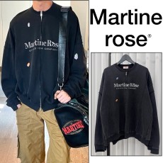 마틴로즈 로고 크루넥 집업