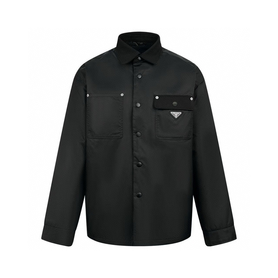 프라다 리나일론 패디드 셔츠 자켓