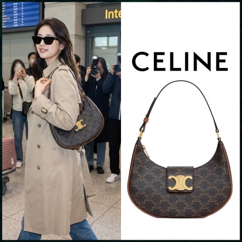 셀린느 미디엄 트리옹프 아바 백 카프스킨