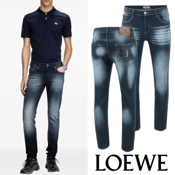 로에베 그래픽 자수로고 진청 슬림진-레플리카 사이트 쇼핑몰