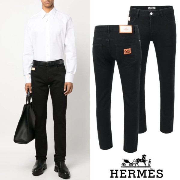에르메스 시그니처 사각로고 블랙 슬림진-레플리카 사이트 쇼핑몰