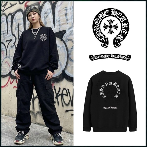 크롬하츠 빈티지 세메터리 패치 스틸 맨투맨 풀오버-레플리카 사이트 쇼핑몰