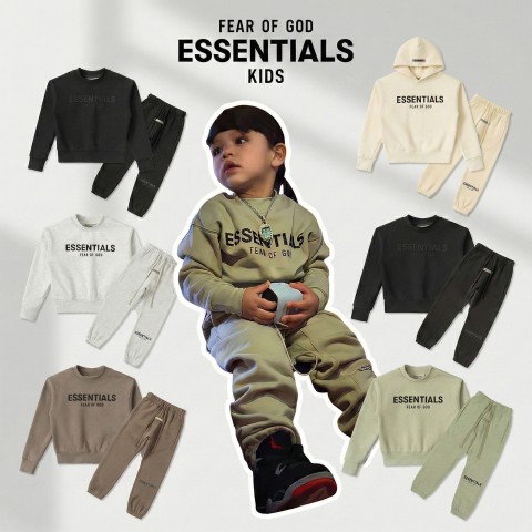 피어오브갓 에센셜 키즈 맨투맨 팬츠 셋업 (5color) -정품급-