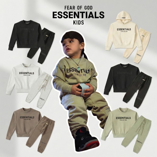 피어오브갓 에센셜 키즈 맨투맨 팬츠 셋업 (5color) -정품급--레플리카 사이트 쇼핑몰