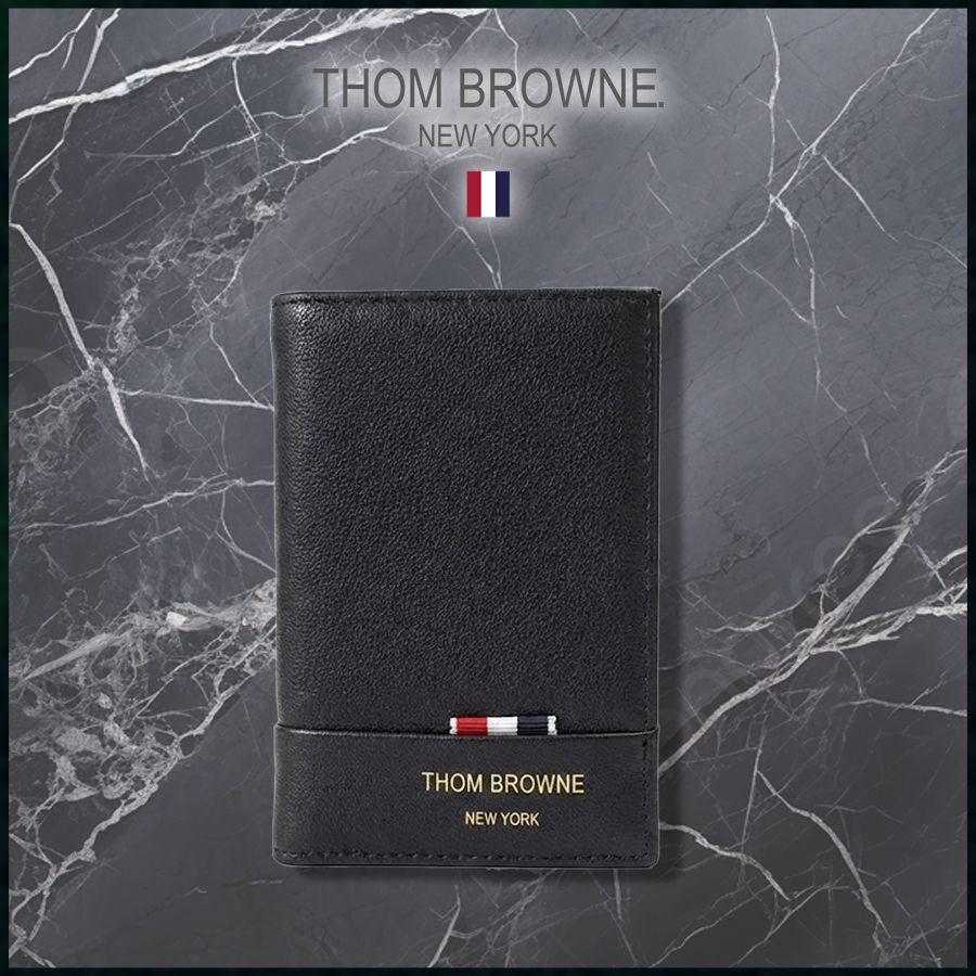 톰브라운 페블 그레인 레더 더블 카드홀더