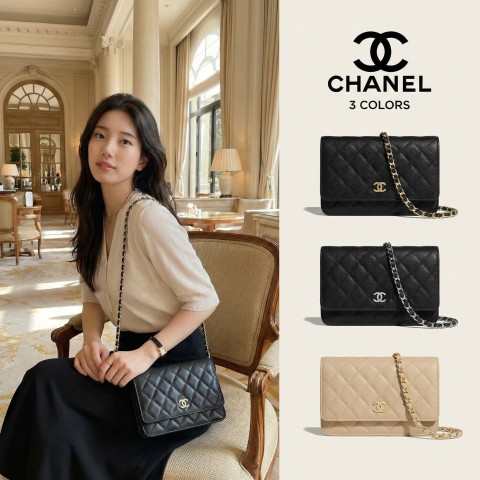 샤넬 캐비어 WOC 클래식 체인백 (3color)