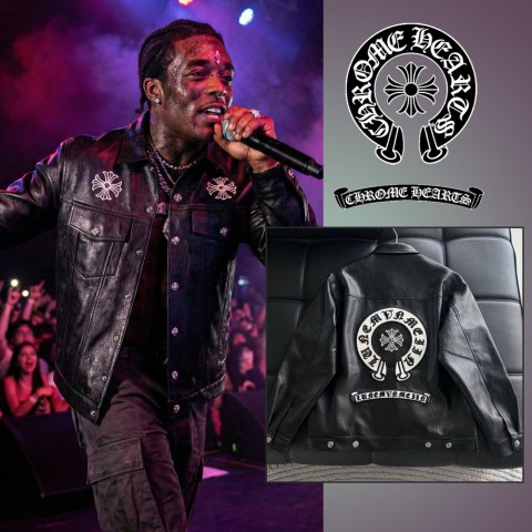 크롬하츠 레더 오버 바시티 자켓 (고급버전)