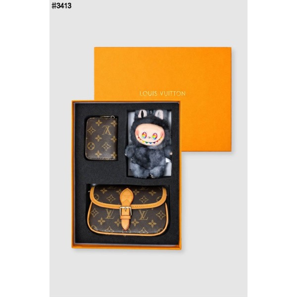 루이비통 나노 다이앤 숄더백 + 모노그램 어라운드 반지갑 + 라부부 시크릿 키링 3종세트-레플리카 사이트 쇼핑몰