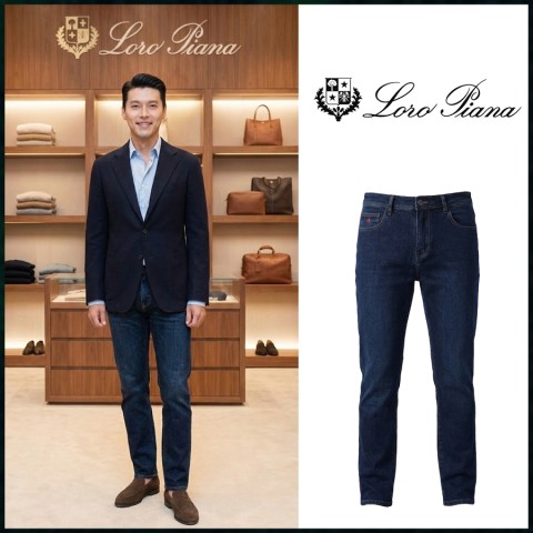 로로피아나 클래식 스틸로고 패치 데님 팬츠