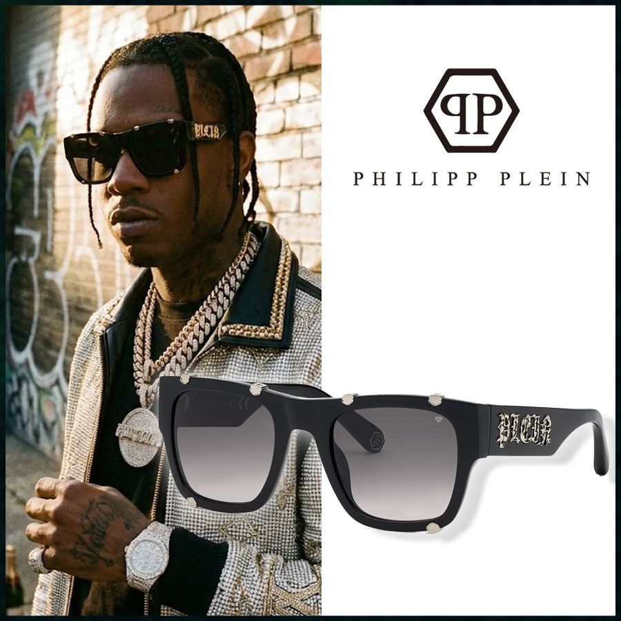 필립플레인 골드로고 선글라스 블랙