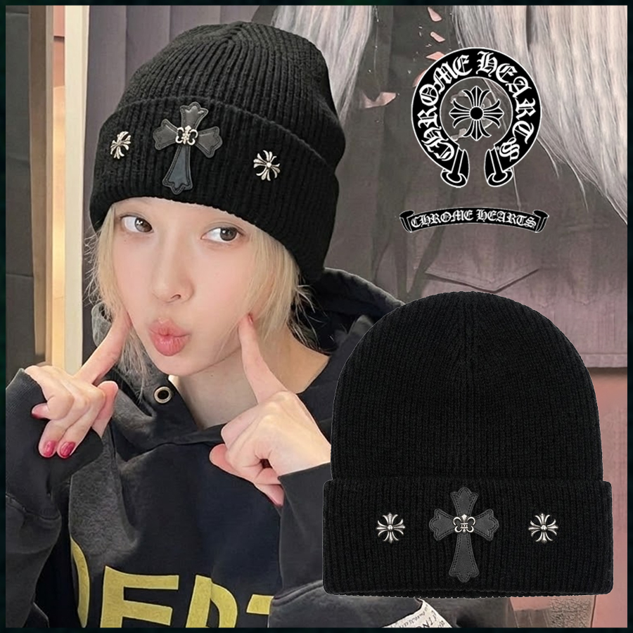 크롬하츠 크로스 니트 비니