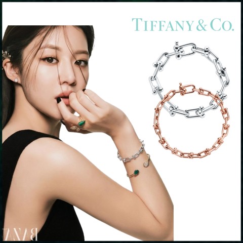티파니앤코 하드웨어 라지 링크 브레이슬릿 - 2 Color