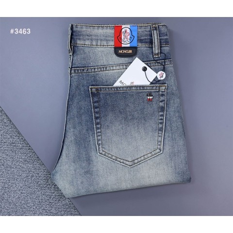 몽클레어 그레노블 스틸로고 워싱 데님 팬츠