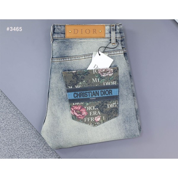 디올 플라워 이니셜 포켓 워싱 데님 팬츠-레플리카 사이트 쇼핑몰