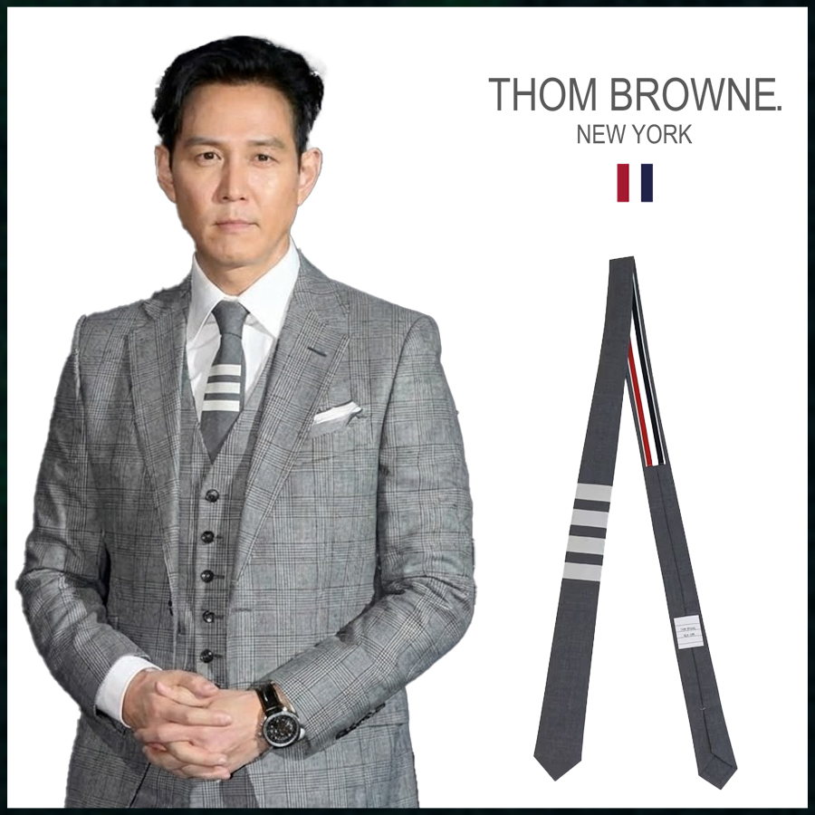 톰브라운 4바 플레인 위브 사선 넥타이