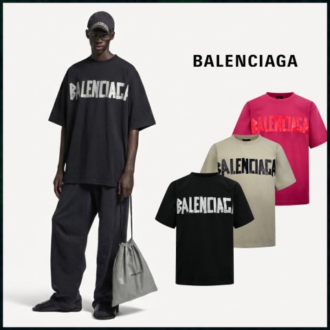 발렌시아가 뉴 테이프 타입 미디엄 핏 반팔티 - 3 Color