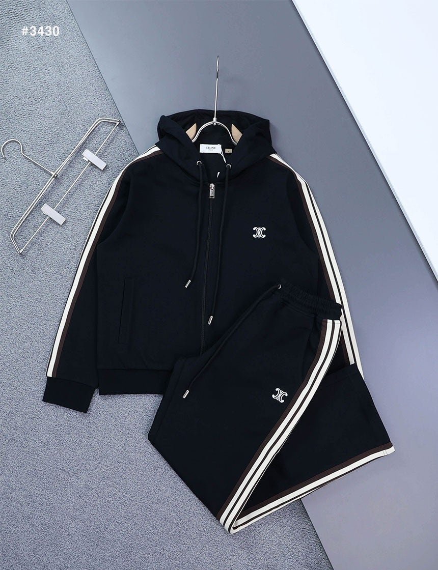 셀린느 트리오페 디테일 후드집업 트레이닝 세트